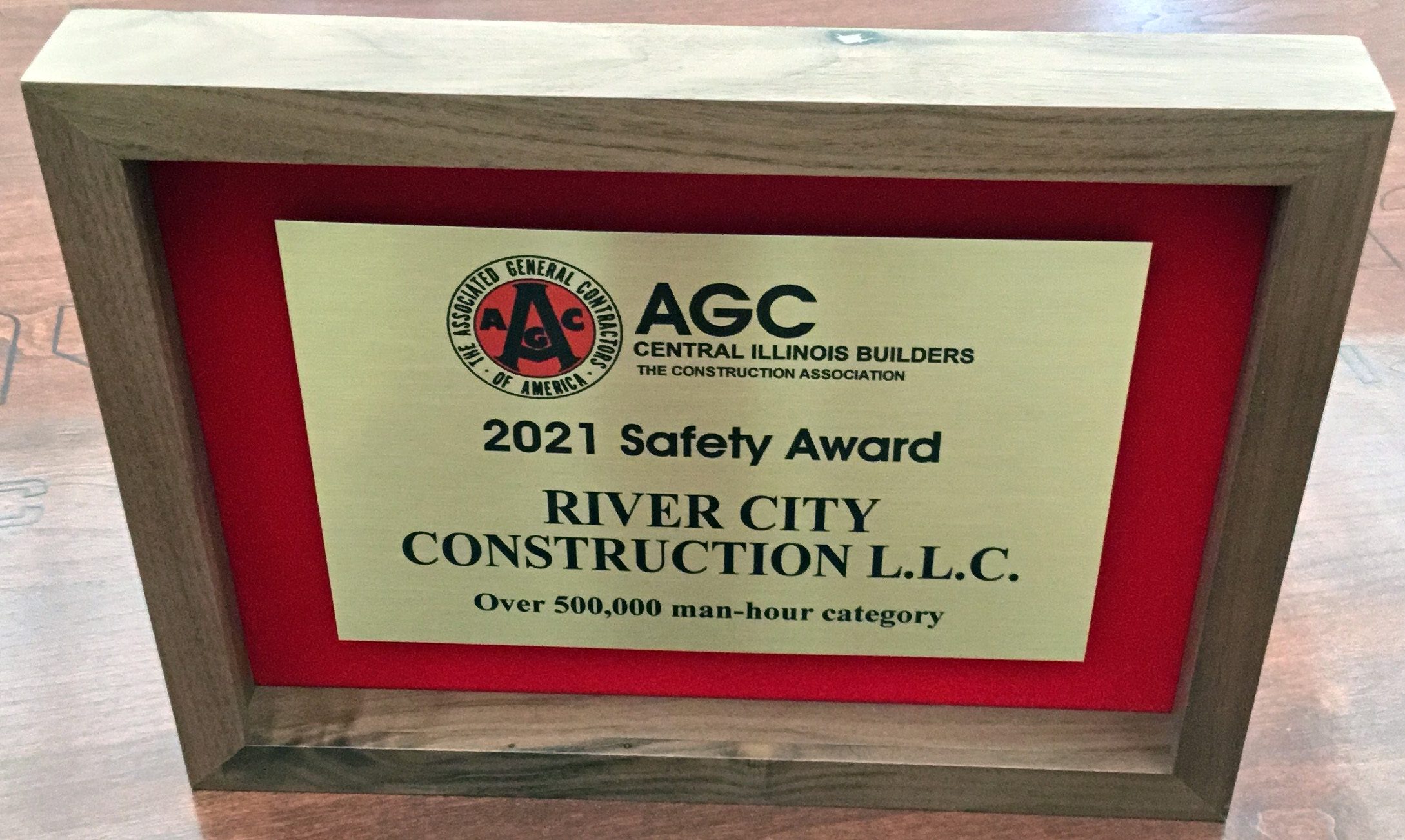 Safety Award, Central Illinois Builders of AGC